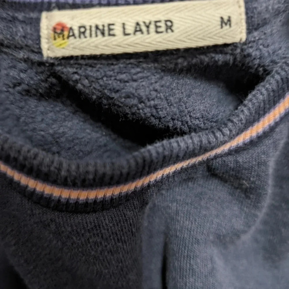 💘 Marine Layer Classic Sweatshirt in Navy - Picture 4 of 6